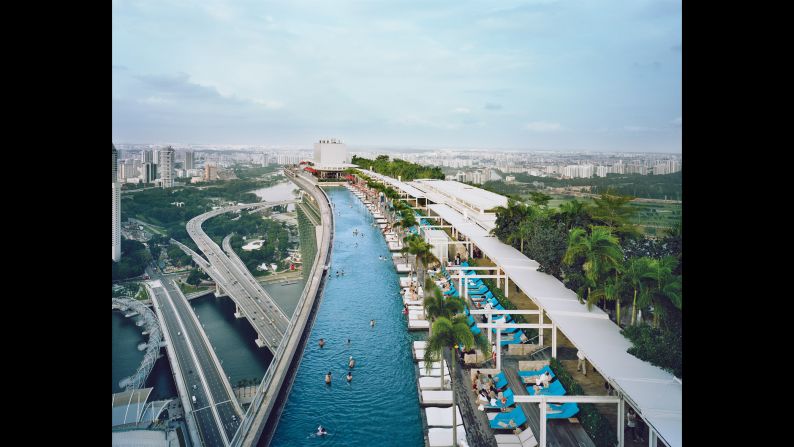 <strong>Perched above the city:</strong> These rooftop refuges, far above the hustle and bustle of life on the ground, are the stars of "Rooftops: Islands in the Sky," the latest book from Taschen. The Skypark at Marina Bay Sands in Singapore has a stunning infinity pool and observation deck 57 levels above the city.  