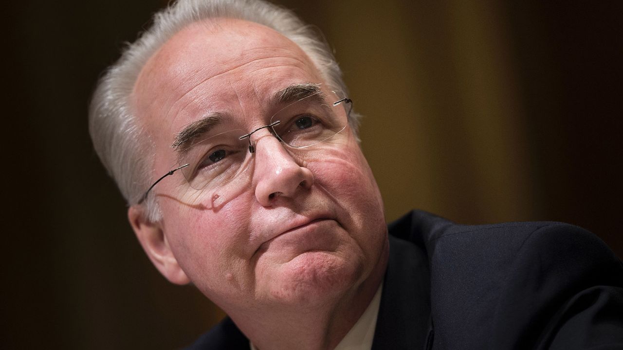 Thomas Price, US President Donald Trump's Secretary of Health and Human Services nominee, listens during a hearing before of the Senate Finance Committee on Capitol Hill January 24, 2017 in Washington, DC.