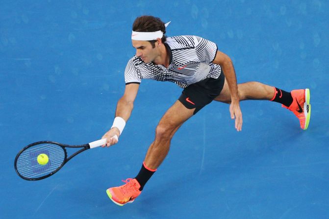 The Swiss' joy at progressing was evident as he became the oldest player to reach a grand slam semi-final since a 39-year-old Jimmy Connors did so at the US Open in 1991. 