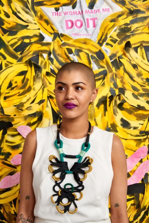 Laura Windvogel better known as Lady Skollie is a South African born interdisciplinary artist whose paintings are as alluring as they are belligerent.<br /><br />A <a href="http://www.tyburngallery.com/exhibition/solo-exhibition/" target="_blank" target="_blank">new exhibition, 'Lust Politics',</a> presents the artist's works on sex, desire and power.<br />