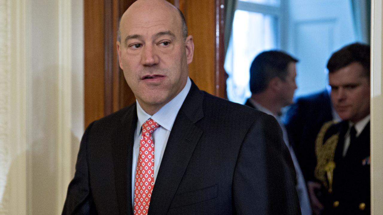 WASHINGTON, DC - JANUARY 22: Gary Cohn, director of the U.S. National Economic Council, arrives to a swearing in ceremony of White House senior staff in the East Room of the White House on January 22, 2017 in Washington, DC. Trump today mocked protesters who gathered for large demonstrations across the U.S. and the world on Saturday to signal discontent with his leadership, but later offered a more conciliatory tone, saying he recognized such marches as a "hallmark of our democracy." (Photo by Andrew Harrer-Pool/Getty Images)