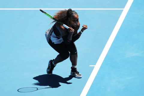 Serena Williams, aged 35, reached her 10th consecutive grand slam semifinal by beating Britain's Johanna Konta 6-2 6-3.