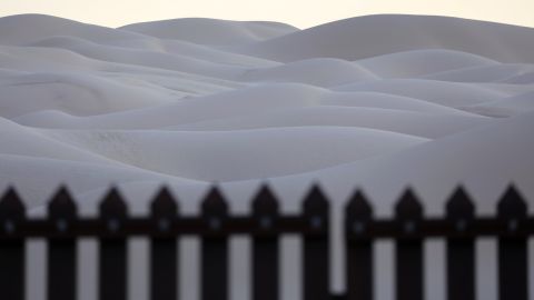 This 15-foot border fence that sits atop sand dunes at the Imperial Sand Dunes in California is known as the "floating fence." It moves with the sand as winds shift. According to Border Patrol agents, immigrants and drug smugglers attempt to cross here daily. 