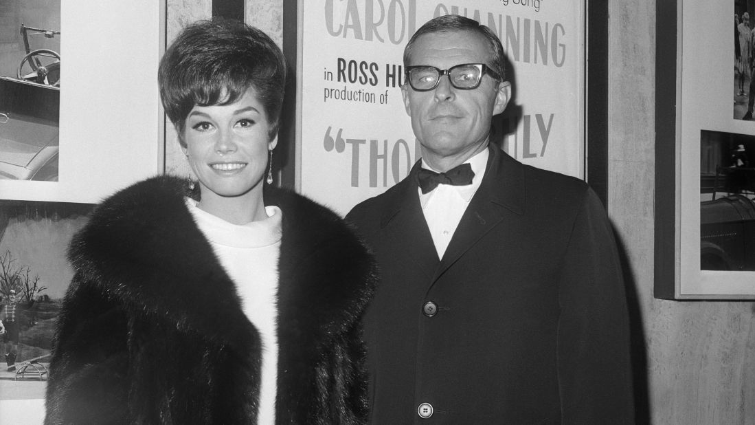 Moore and her second husband, Grant Tinker, attend the premiere of "Thoroughly Modern Millie." The two started the television production company MTM Enterprises, which produced "The Mary Tyler Moore Show" as well as such acclaimed series as "The Bob Newhart Show," "Hill Street Blues" and "St. Elsewhere."