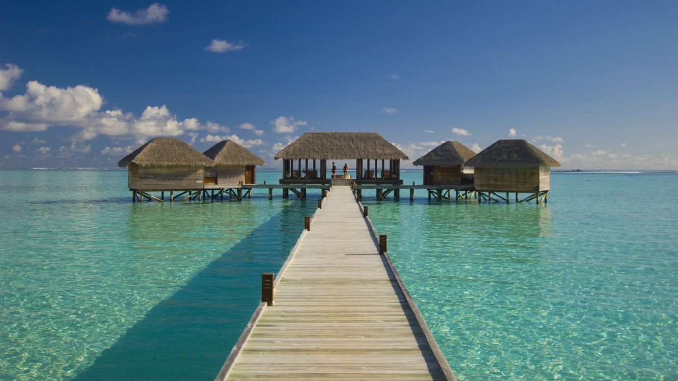 <strong>Spectacular floating hotels: </strong>Conrad Maldives' Sunset Water Villas are suspended on stilts over the Indian Ocean. 