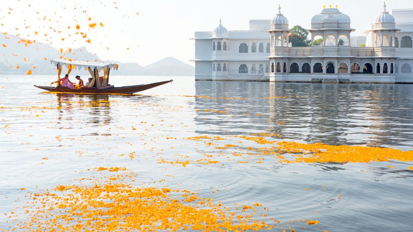 <strong>Taj Lake Palace:</strong> Taj Lake Palace in Udaipur, India, was used as a film location in the 1983 James Bond film "Octopussy." 