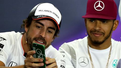 Popular drivers Fernando Alonso (left) and Lewis Hamilton are already active on social media.