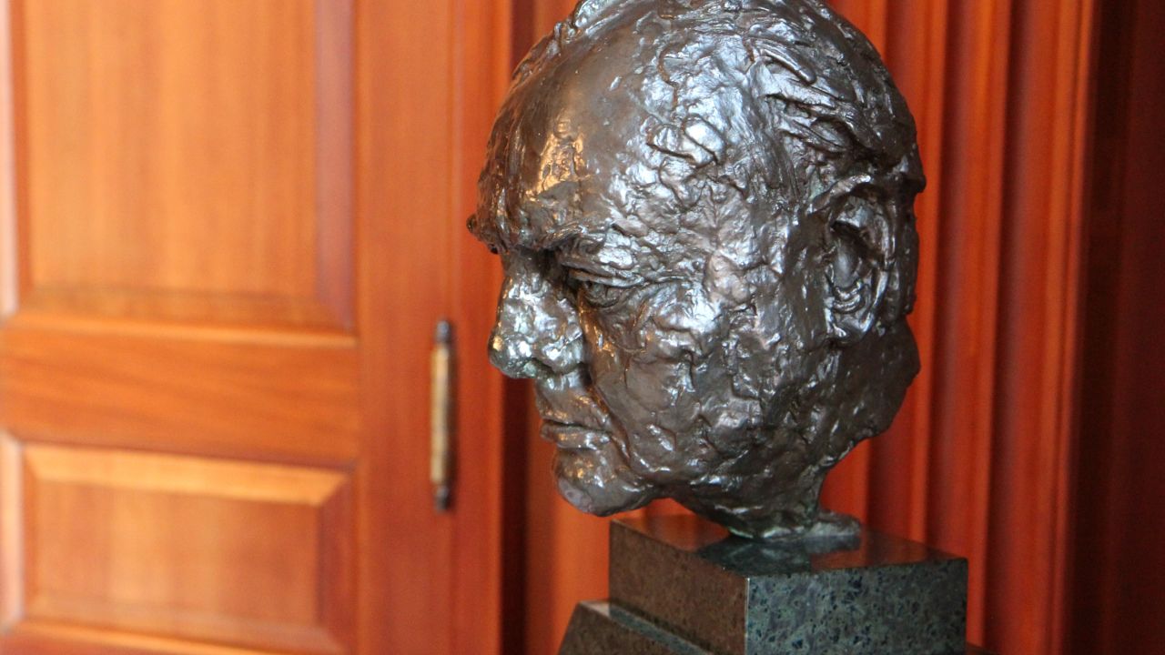 The bust of Winston Churchill, by Sir Jacob Epstein, which the UK is lending to the White House.