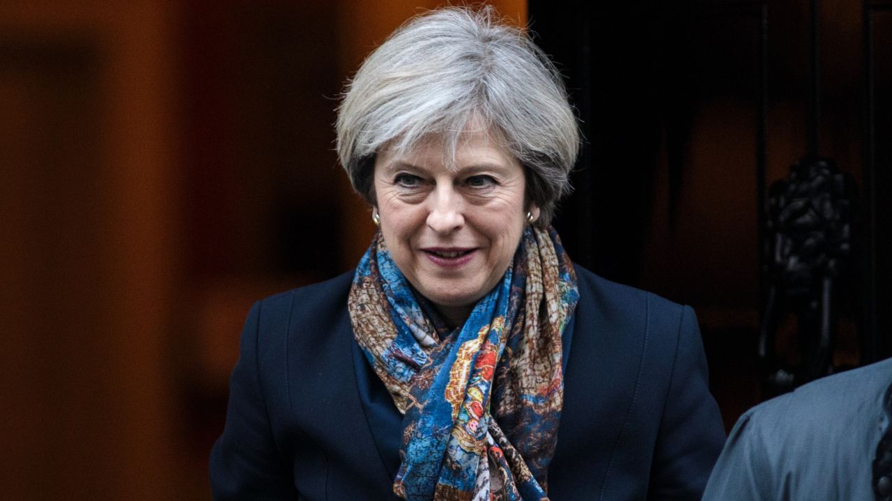 LONDON, ENGLAND - JANUARY 24: British Prime Minister Theresa May leaves 10 Downing Street on January 24, 2017 in London, England. British Supreme Court judges have today ruled by a majority of 8 to 3 that the government cannot trigger Article 50 without an act of Parliament. (Photo by Jack Taylor/Getty Images)