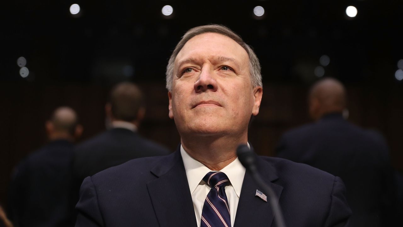 WASHINGTON, DC - JANUARY 12: U.S. President-elect Donald Trump's nominee for the director of the CIA, Rep.Mike Pompeo(R-KS) attends his confirmation hearing before the Senate (Select) Intelligence Committee on January 12, 2017 in Washington, DC. Mr. Pompeo is a former Army officer who graduated first in his class from West Point. (Photo by Joe Raedle/Getty Images)
