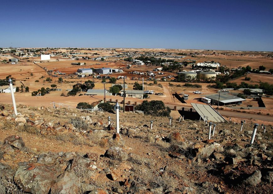 The outback mining town of Coober Pedy in South Australia supplies around 90% of the world's opal supply. 