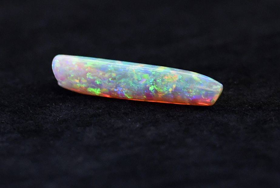 In terms of polished stone, the <a href="http://www.samuseum.sa.gov.au/explore/exhibitions/opals/opals-media-releases" target="_blank" target="_blank">Virgin Rainbow</a> is the world's most expensive opal on a per gram basis. Valued at over $750,000, the opalized fossil (pictured) is the shape and size of an index finger, and was named for the multitude of colors that can be seen in the stone. 