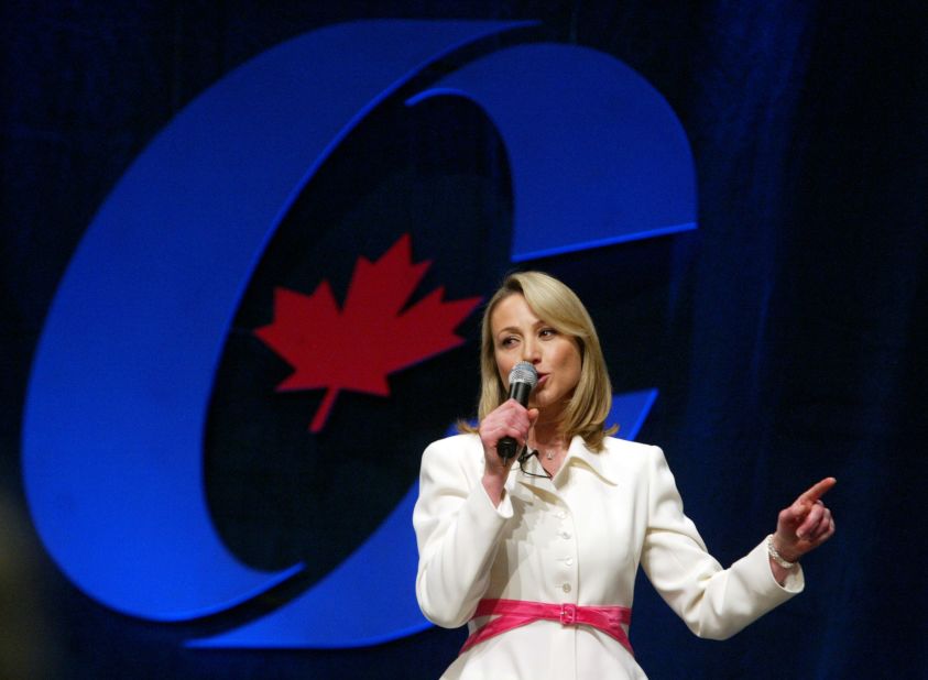 A former politician, Stronach ran to become leader of the Canada's Conservative Party in 2004. She served as an MP from 2004-2008, switching her allegiance to join the Liberal Party in 2005.