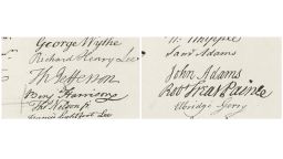The signatures of both men adorn the Declaration of Independence.