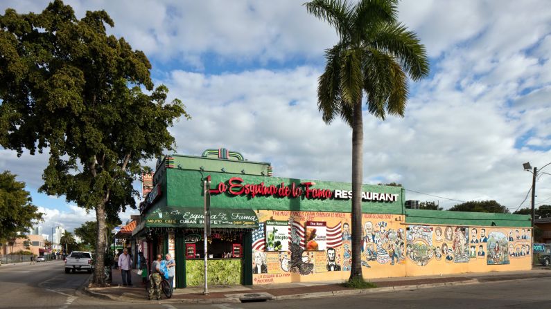 You can find classic Cuban sandwiches, black beans and white rice at La Esquina De La Fama, also on Calle Ocho, a few blocks from the cigar shop. 