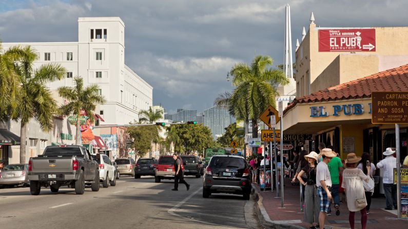 Shops, restaurants and art galleries are in the heart of Calle Ocho, Little Havana's primary business district. And yes, El Pub has classic Cuban cuisine. 