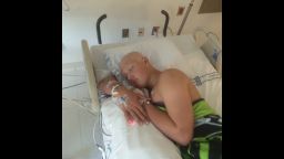 Jack Bryant during his first cancer treatment in the ICU in June 2015.