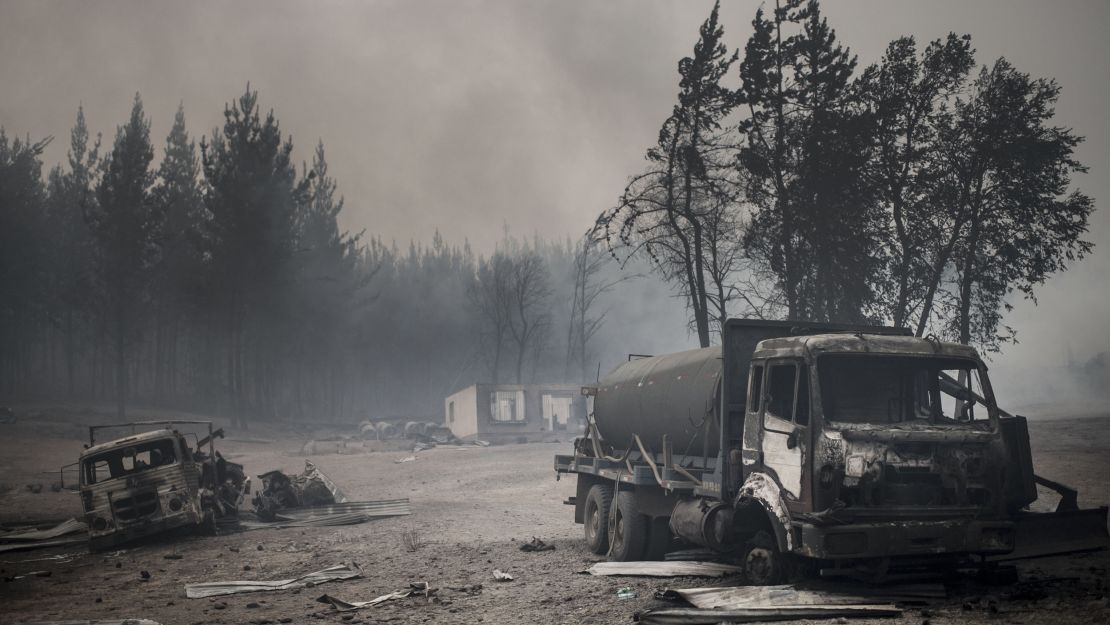 The town of Santa Olga was wiped out by the wildfires. 