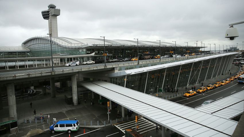 The international arrivals terminal is viewed at New York's John F. Kennedy Airport airport, October 2014 in New York City.