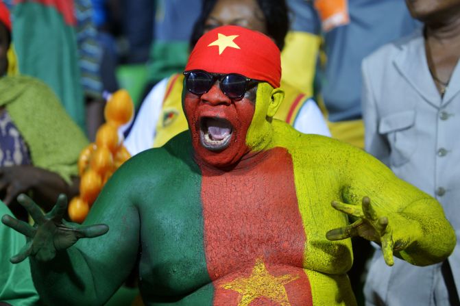 After winning the penalty shootout, Cameroon's supporters had plenty to shout about. 