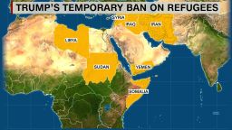 President Donald Trump has banned entry into the US for citizens from Syria, Iraq, Iran, Yemen, Libya, Somalia and Sudan.