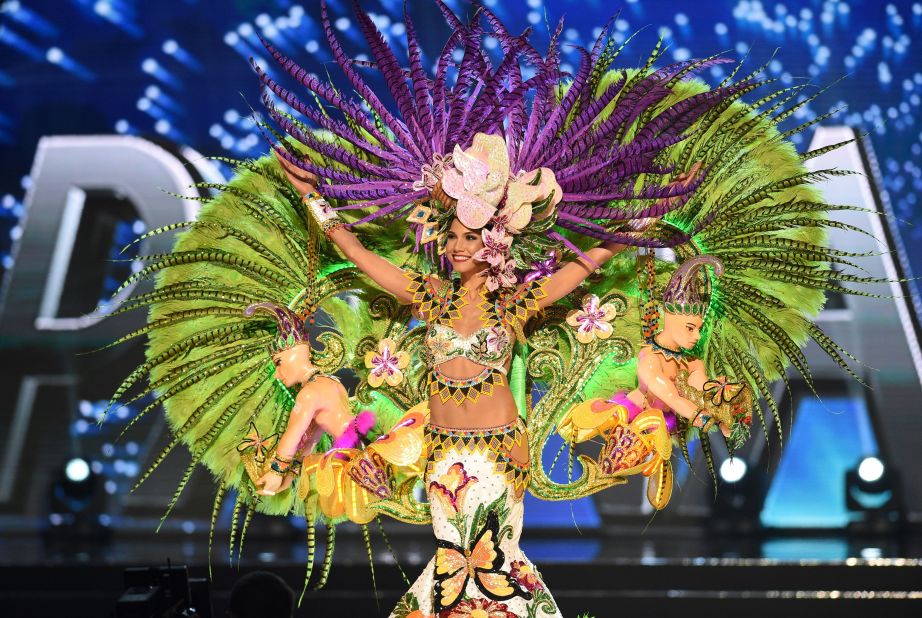 Miss Universe Keity Drenan of Panama during the national costume presentation in the preliminary competition of the Miss Universe pageant.