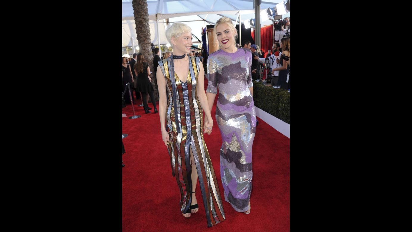 Michelle Williams, left, and Busy Philipps