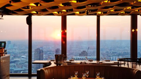 Duck and Waffle offers delicious food and views 24/7.