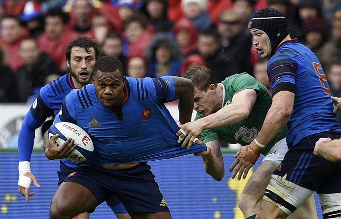 In a bid to encourage homegrown talent, France has decided it will no longer select players who don't have a French passport. However, it doesn't apply retroactively to those such as Fijian back Virimi Vakatawa (L) who have already represented Les Bleus. 