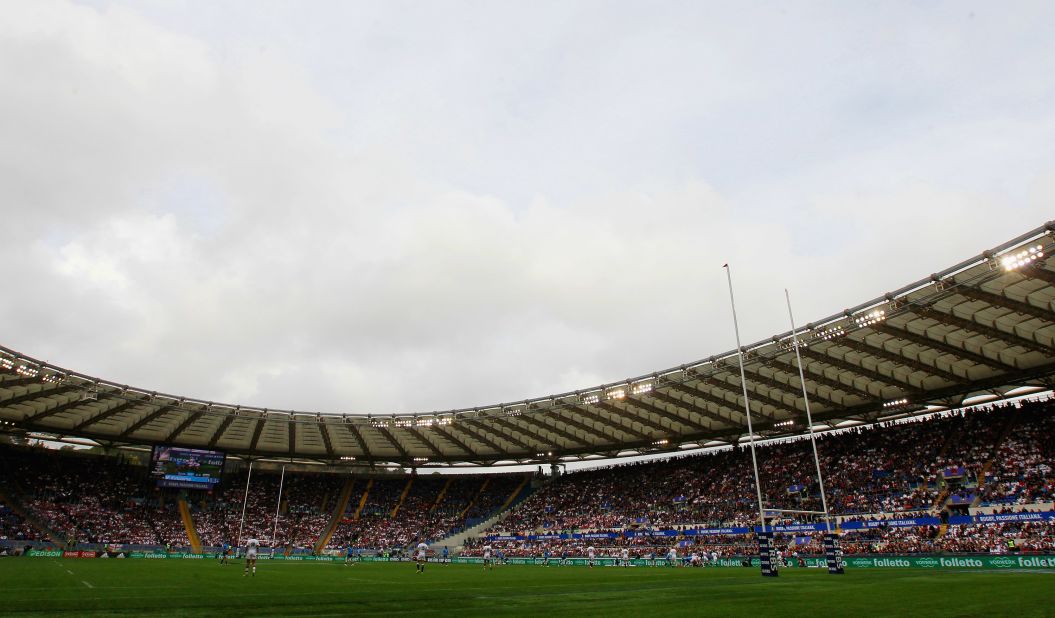 The Azzurri moved to the the 73,000-capacity venue in 2012, after deciding to upgrade the much smaller Stadio Flaminio. However, that ground remains in a state of disrepair, while rugby's growth in Italy has brought bumper crowds to the national stadium -- which also hosts the capital's top soccer teams Roma and Lazio.