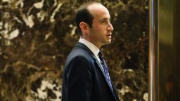 Stephen Miller, Donald Trump's incoming senior White House adviser for policy, arrives at Trump Tower in New York City on January 18, 2017.  