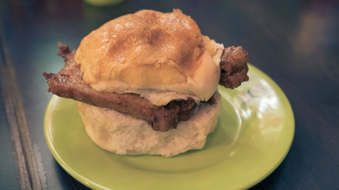 Crispy pork, chewy bread, happy customers.