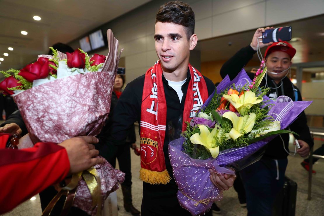 Brazil's Oscar joined Chinese Super Club Shanghai  SIPG from Premier League side Chelsea for a reported $74 million.
