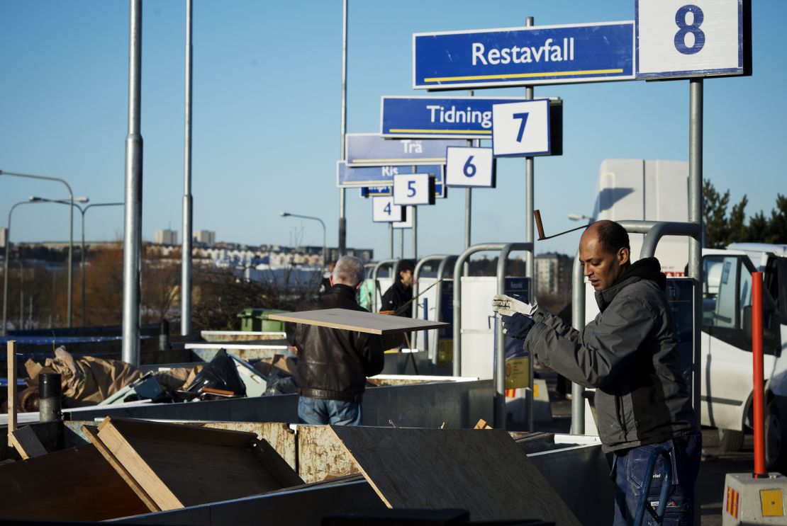 Recycling is a way of life in Sweden.