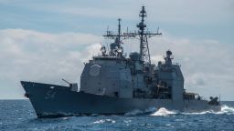 160306-N-MJ645-032 SOUTH CHINA SEA -- (Mar. 06, 2016) - The Ticonderoga-class  guided-missile cruiser USS Antietam (CG 54) sails alongside the guided-missile destroyer USS Chung-Hoon (DDG 93). Antietam is underway in the 7th Fleet area of operations in support of security and stability in the Indo-Asia-Pacific. (U.S. Navy photo by Mass Communication Specialist 2nd Class Marcus L. Stanley/Released)