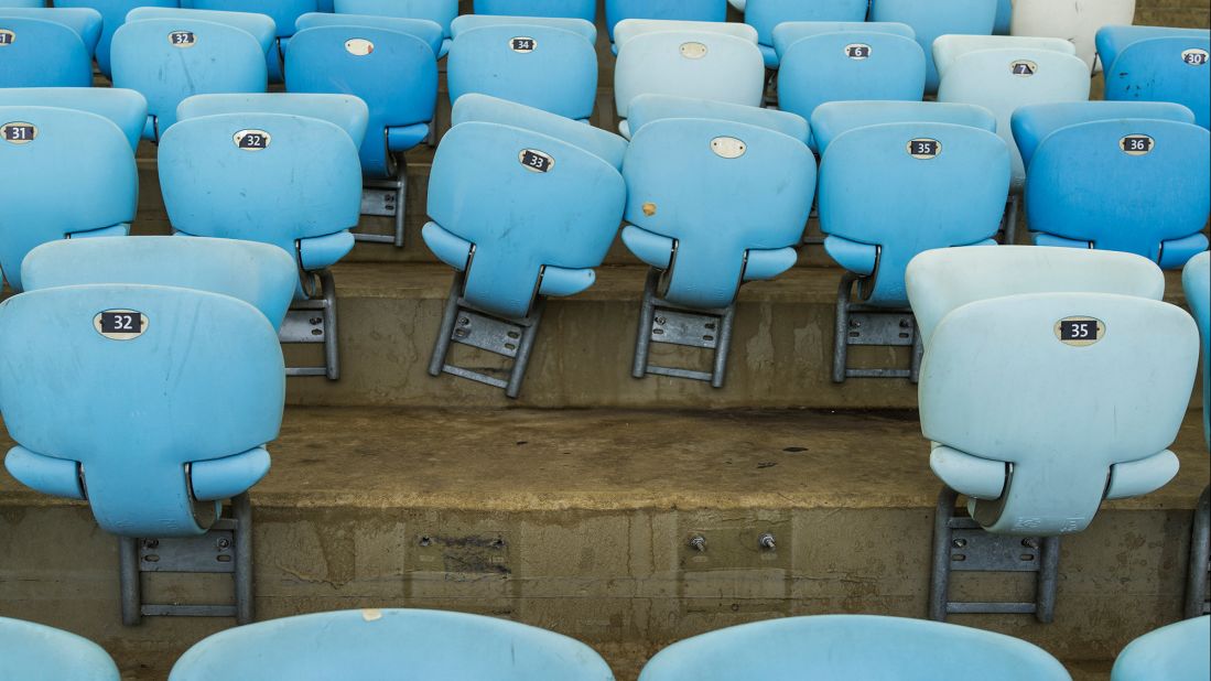 Nearly 10% of the stadium's 78,000 seats are missing.