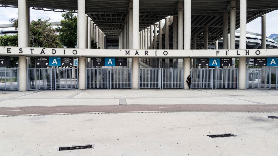 The main entrance of the closed stadium.