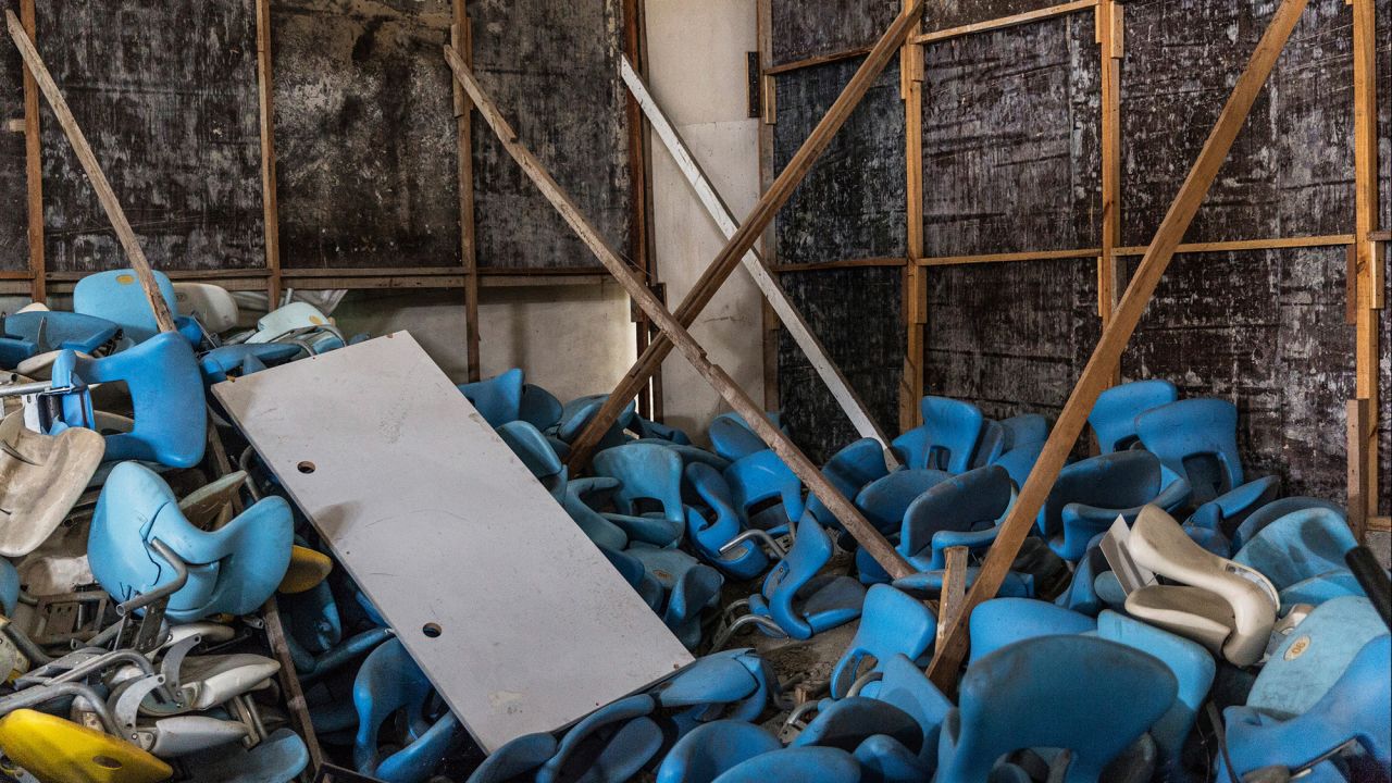 Some of the Maracana's missing seats can be seen abandoned in a storage warehouse inside the stadium.