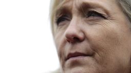 Marine Le Pen ahead of the departemental local elections in 2015.