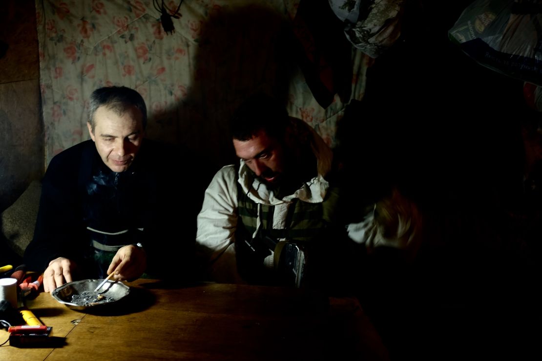 Separatists near Spartak, close to Donetsk's airport.