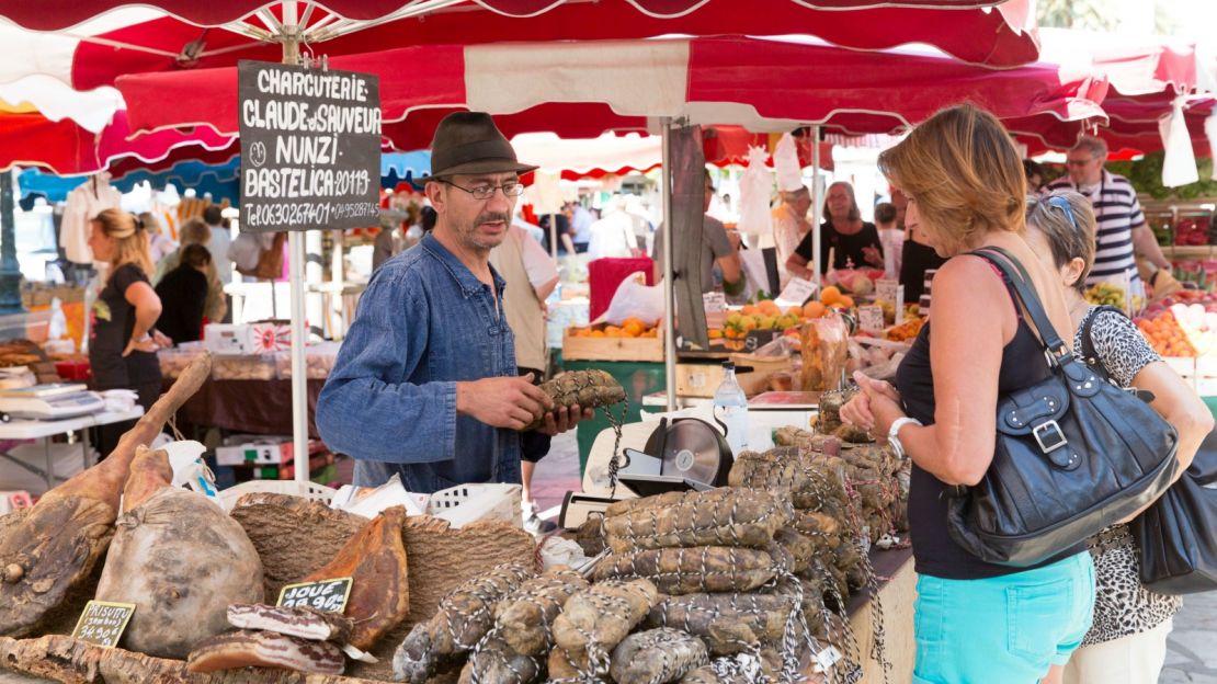 Corsica's pigs end up as these truncheon-sized saucisson. 