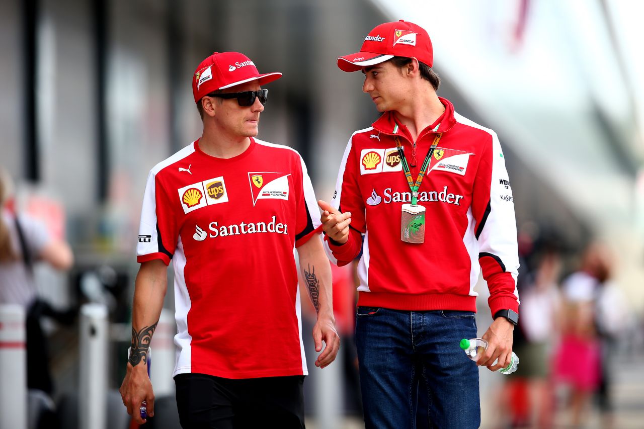 After leaving Sauber, Gutierrez took up a role as reserve driver for Ferrari. Duties involved chatting to the famously monosyllabic Finn Kimi Raikkonen -- the pair seen here chatting at the British Grand Prix in 2015.