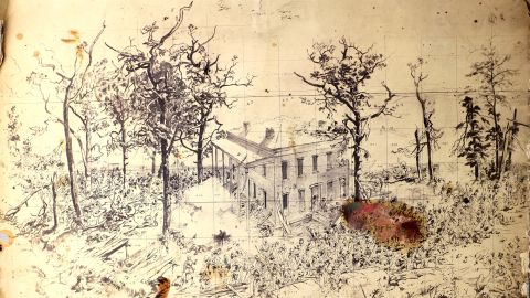 03.cyclorama.Historical 1886 sketch Troup hurt house