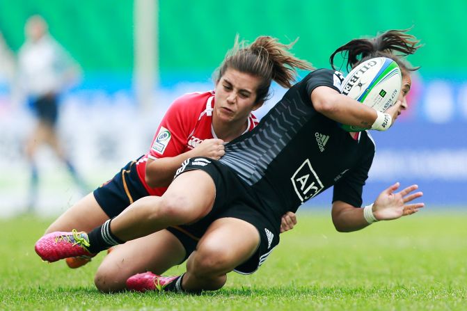 Garcia tried rugby for the first time at university -- where she attained a sports science degree -- and fell in love with every aspect of the game, from running to tackling.