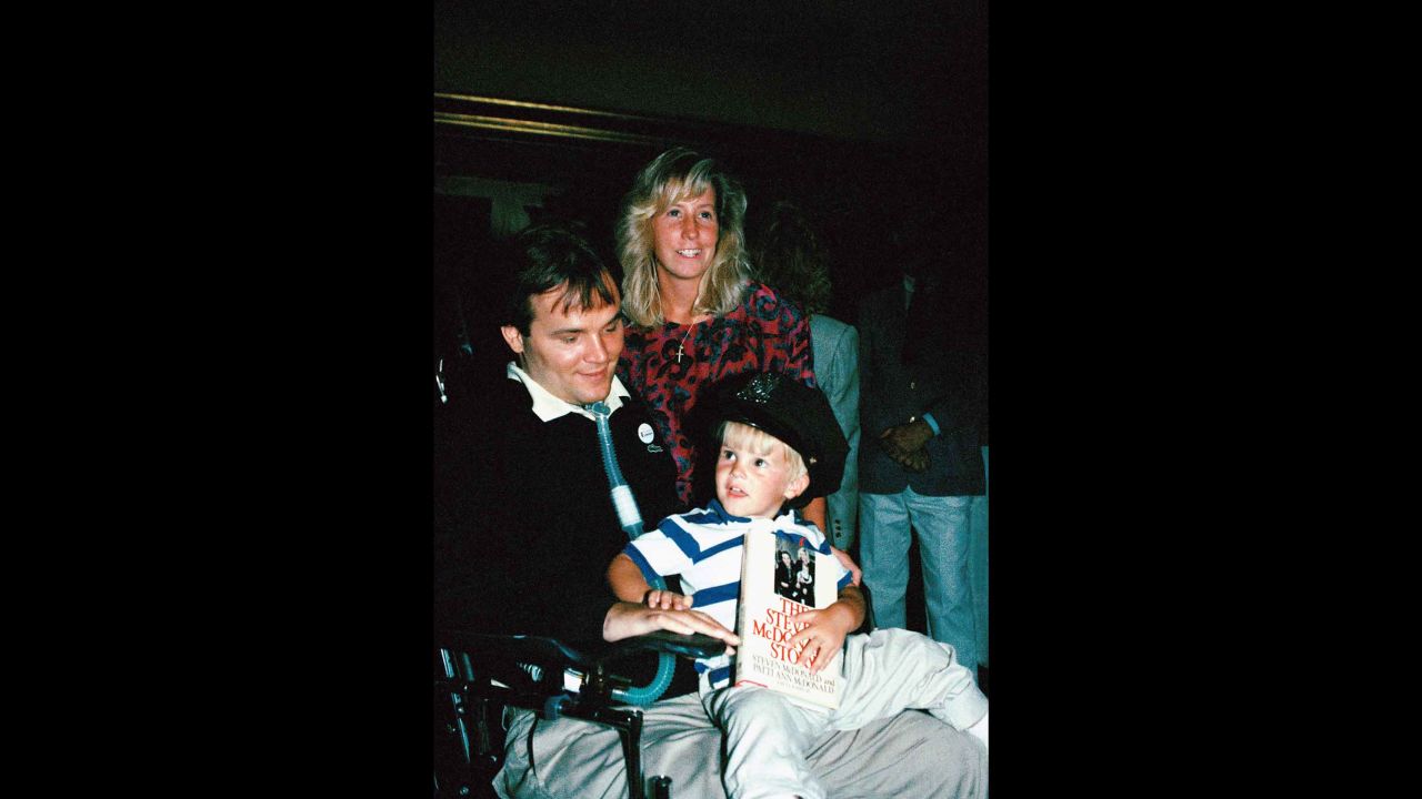 Steven McDonald, Patti Ann and Conor in a 1989 photo.