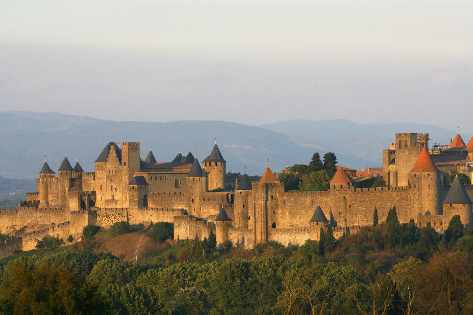 <strong>Carcassonne, France:</strong> The fortified hilltop town of Carcassonne in southern France was built in Gallo-Roman times and then developed in the 13th and 14th centuries. 
