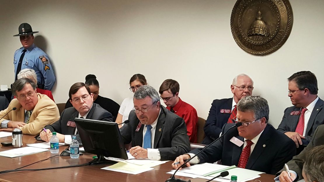 The Georgia Legislature's appropriations committee hears testimony on HB 51.
