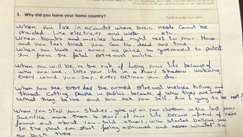 Hass' written statement to UNHCR