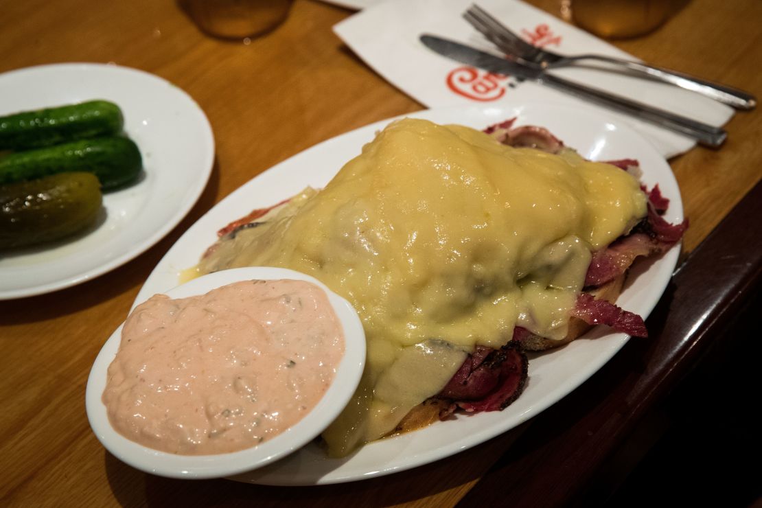 Corned beef, swiss cheese, sauerkraut and Russian dressing -- the ultimate combination for the Reuben sandwich.