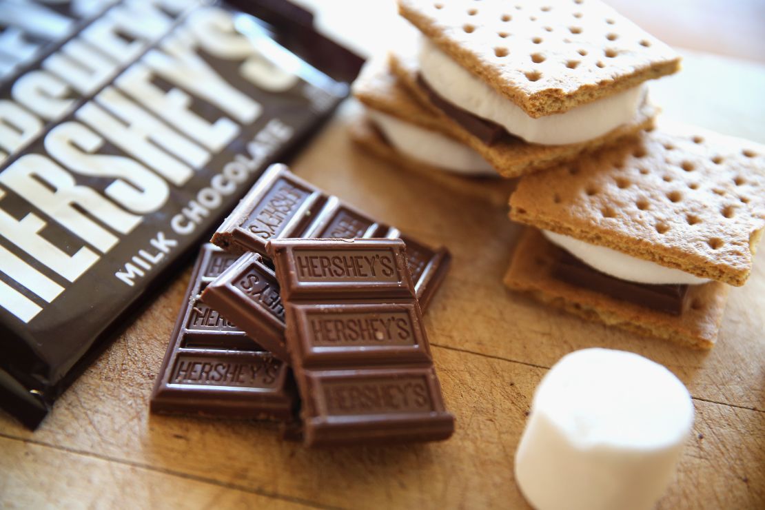S'mores -- you can't just have one, the clue's in the name.